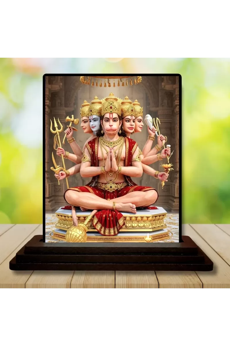 Car Dashboard Brahma Wooden Photo Stand  3x4 Inches, Compact & Stylish Spiritual Display For Car, Home & Office (Pack Of 1) (F49409)