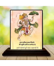 Car Dashboard Hanuman Wooden Photo Stand  3x4 Inches, Compact & Stylish Spiritual Display For Car, Home & Office (Pack Of 1) (F49413)