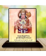 Car Dashboard Hanuman Wooden Photo Stand  3x4 Inches, Compact & Stylish Spiritual Display For Car, Home & Office (Pack Of 1) (F49415)