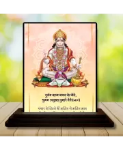 Car Dashboard Hanuman Wooden Photo Stand  3x4 Inches, Compact & Stylish Spiritual Display For Car, Home & Office (Pack Of 1) (F49416)