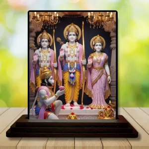 Car Dashboard Ram Darbar Wooden Photo Stand 3x4 Inches, Compact & Stylish Spiritual Display For Car, Home & Office (Pack Of 1) (F49418) Car Dashboard Ram Darbar Wooden Photo Stand 3x4 Inches, Compact & Stylish Spiritual Display For Car, Home & Office (Pack Of 1) (F49418)