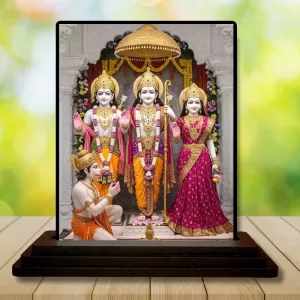 Car Dashboard Ram Darbar Wooden Photo Stand 3x4 Inches, Compact & Stylish Spiritual Display For Car, Home & Office (Pack Of 1) (F49419) Car Dashboard Ram Darbar Wooden Photo Stand 3x4 Inches, Compact & Stylish Spiritual Display For Car, Home & Office (Pack Of 1) (F49419)