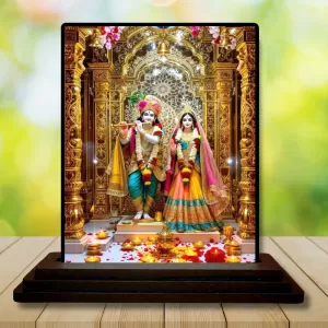 Car Dashboard Krishna And Radha Wooden Photo Stand 3x4 Inches, Compact & Stylish Spiritual Display For Car, Home & Office (Pack Of 1) (F49423) Car Dashboard Krishna And Radha Wooden Photo Stand 3x4 Inches, Compact & Stylish Spiritual Display For Car, Home & Office (Pack Of 1) (F49423)