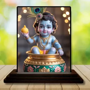 Car Dashboard Krishna Wooden Photo Stand 3x4 Inches, Compact & Stylish Spiritual Display For Car, Home & Office (Pack Of 1) (F49425) Car Dashboard Krishna Wooden Photo Stand 3x4 Inches, Compact & Stylish Spiritual Display For Car, Home & Office (Pack Of 1) (F49425)
