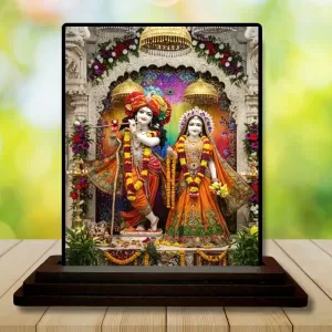 Car Dashboard Krishna And Radha Wooden Photo Stand 3x4 Inches, Compact & Stylish Spiritual Display For Car, Home & Office (Pack Of 1) (F49432) Car Dashboard Krishna And Radha Wooden Photo Stand 3x4 Inches, Compact & Stylish Spiritual Display For Car, Home & Office (Pack Of 1) (F49432)
