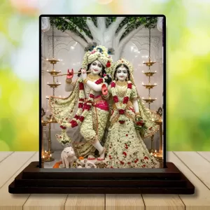 Car Dashboard Radha Krishna Wooden Photo Stand 3x4 Inches, Compact & Stylish Spiritual Display For Car, Home & Office (Pack Of 1) (F49434) Car Dashboard Radha Krishna Wooden Photo Stand 3x4 Inches, Compact & Stylish Spiritual Display For Car, Home & Office (Pack Of 1) (F49434)