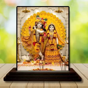 Car Dashboard Radha Krishna Wooden Photo Stand 3x4 Inches, Compact & Stylish Spiritual Display For Car, Home & Office (Pack Of 1) (F49435) Car Dashboard Radha Krishna Wooden Photo Stand 3x4 Inches, Compact & Stylish Spiritual Display For Car, Home & Office (Pack Of 1) (F49435)