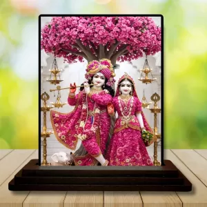 Car Dashboard Radha Krishna Wooden Photo Stand 3x4 Inches, Compact & Stylish Spiritual Display For Car, Home & Office (Pack Of 1) (F49436) Car Dashboard Radha Krishna Wooden Photo Stand 3x4 Inches, Compact & Stylish Spiritual Display For Car, Home & Office (Pack Of 1) (F49436)