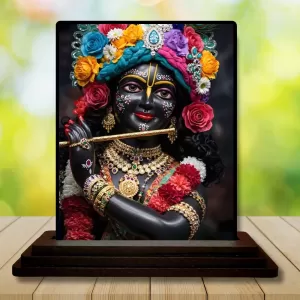 Car Dashboard Krishna Wooden Photo Stand 3x4 Inches, Compact & Stylish Spiritual Display For Car, Home & Office (Pack Of 1) (F49442) Car Dashboard Krishna Wooden Photo Stand 3x4 Inches, Compact & Stylish Spiritual Display For Car, Home & Office (Pack Of 1) (F49442)