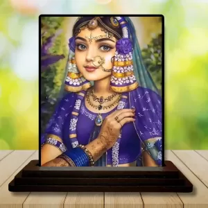 Car Dashboard Shree Radha Wooden Photo Stand 3x4 Inches, Compact & Stylish Spiritual Display For Car, Home & Office (Pack Of 1) (F49454) Car Dashboard Shree Radha Wooden Photo Stand 3x4 Inches, Compact & Stylish Spiritual Display For Car, Home & Office (Pack Of 1) (F49454)