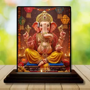Car Dashboard Ganesha Wooden Photo Stand 3x4 Inches, Compact & Stylish Spiritual Display For Car, Home & Office (Pack Of 1) (F49457) Car Dashboard Ganesha Wooden Photo Stand 3x4 Inches, Compact & Stylish Spiritual Display For Car, Home & Office (Pack Of 1) (F49457)