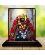 Car Dashboard Kali Wooden Photo Stand  3x4 Inches, Compact & Stylish Spiritual Display For Car, Home & Office (Pack Of 1) (F49461)