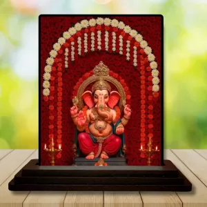 Car Dashboard Ganesha Wooden Photo Stand 3x4 Inches, Compact & Stylish Spiritual Display For Car, Home & Office (Pack Of 1) (F49464) Car Dashboard Ganesha Wooden Photo Stand 3x4 Inches, Compact & Stylish Spiritual Display For Car, Home & Office (Pack Of 1) (F49464)