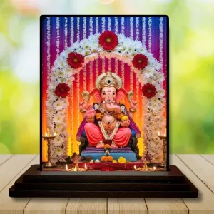 Car Dashboard Ganesha Wooden Photo Stand 3x4 Inches, Compact & Stylish Spiritual Display For Car, Home & Office (Pack Of 1) (F49465) Car Dashboard Ganesha Wooden Photo Stand 3x4 Inches, Compact & Stylish Spiritual Display For Car, Home & Office (Pack Of 1) (F49465)