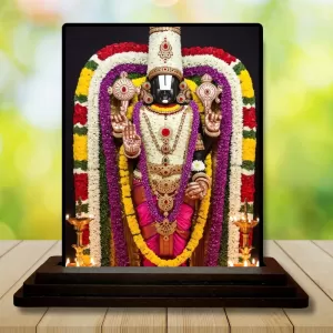 Car Dashboard Tirupati Balaji Wooden Photo Stand 3x4 Inches, Compact & Stylish Spiritual Display For Car, Home & Office (Pack Of 1) (F49472) Car Dashboard Tirupati Balaji Wooden Photo Stand 3x4 Inches, Compact & Stylish Spiritual Display For Car, Home & Office (Pack Of 1) (F49472)