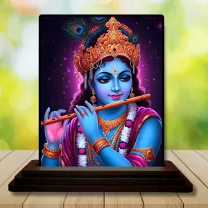 Car Dashboard Lord Krishna Wooden Photo Stand 3x4 Inches, Compact & Stylish Spiritual Display For Car, Home & Office (Pack Of 1) (F49474) Car Dashboard Lord Krishna Wooden Photo Stand 3x4 Inches, Compact & Stylish Spiritual Display For Car, Home & Office (Pack Of 1) (F49474)