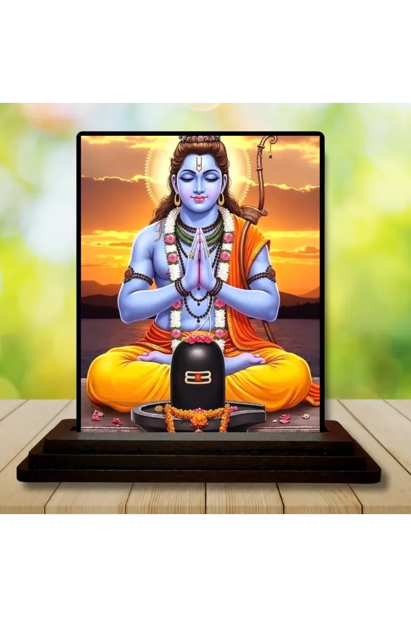 Car Dashboard Shiva Wooden Photo Stand  3x4 Inches, Compact & Stylish Spiritual Display For Car, Home & Office (Pack Of 1) (F49479)