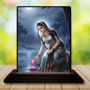 Car Dashboard Radha Wooden Photo Stand 3x4 Inches, Compact & Stylish Spiritual Display For Car, Home & Office (Pack Of 1) (F49502) Car Dashboard Radha Wooden Photo Stand 3x4 Inches, Compact & Stylish Spiritual Display For Car, Home & Office (Pack Of 1) (F49502)