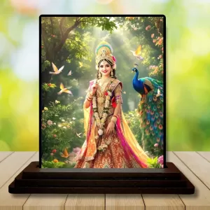 Car Dashboard Radha Wooden Photo Stand 3x4 Inches, Compact & Stylish Spiritual Display For Car, Home & Office (Pack Of 1) (F49503) Car Dashboard Radha Wooden Photo Stand 3x4 Inches, Compact & Stylish Spiritual Display For Car, Home & Office (Pack Of 1) (F49503)