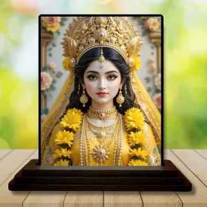 Car Dashboard Goddess Lakshmi Wooden Photo Stand 3x4 Inches, Compact & Stylish Spiritual Display For Car, Home & Office (Pack Of 1) (F49506) Car Dashboard Goddess Lakshmi Wooden Photo Stand 3x4 Inches, Compact & Stylish Spiritual Display For Car, Home & Office (Pack Of 1) (F49506)