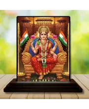 Car Dashboard Lakshmi Wooden Photo Stand  3x4 Inches, Compact & Stylish Spiritual Display For Car, Home & Office (Pack Of 1) (F49516)