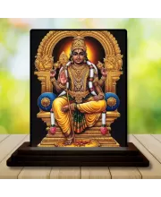 Car Dashboard Ayodhya Pati Lord Rama Wooden Photo Stand  3x4 Inches, Compact & Stylish Spiritual Display For Car, Home & Office (Pack Of 1) (F49520)