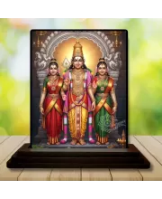 Car Dashboard Tirupati Balaji Wooden Photo Stand  3x4 Inches, Compact & Stylish Spiritual Display For Car, Home & Office (Pack Of 1) (F49521)