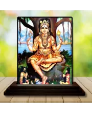 Car Dashboard Murugan Wooden Photo Stand  3x4 Inches, Compact & Stylish Spiritual Display For Car, Home & Office (Pack Of 1) (F49537)