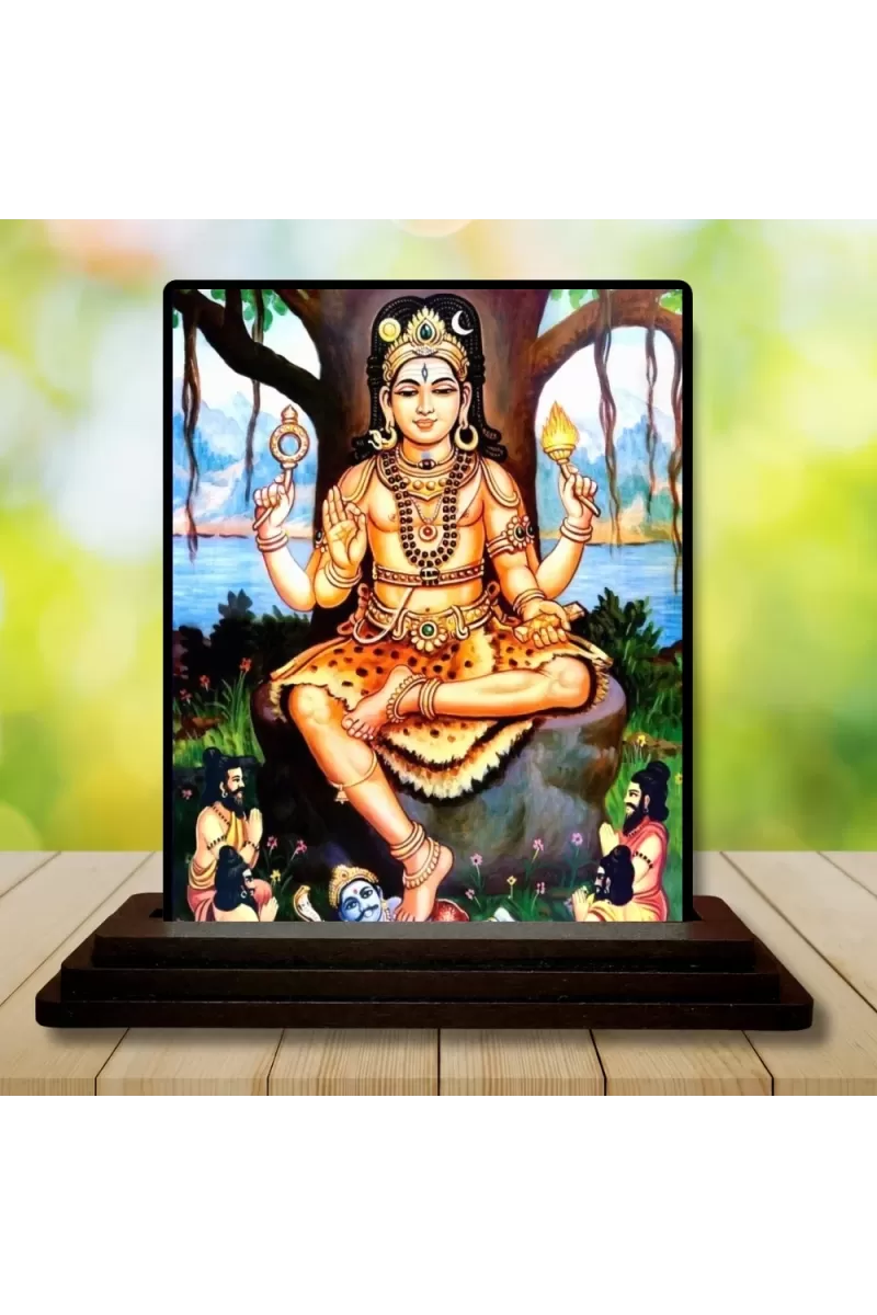 Car Dashboard Murugan Wooden Photo Stand  3x4 Inches, Compact & Stylish Spiritual Display For Car, Home & Office (Pack Of 1) (F49537)
