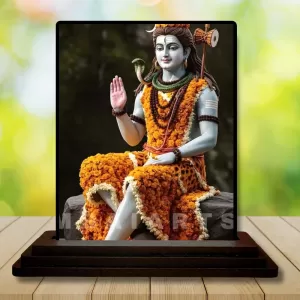 Car Dashboard Lord Shiva Wooden Photo Stand 3x4 Inches, Compact & Stylish Spiritual Display For Car, Home & Office (Pack Of 1) (F49538) Car Dashboard Lord Shiva Wooden Photo Stand 3x4 Inches, Compact & Stylish Spiritual Display For Car, Home & Office (Pack Of 1) (F49538)
