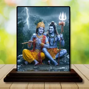 Car Dashboard Krishna And Shiva Wooden Photo Stand 3x4 Inches, Compact & Stylish Spiritual Display For Car, Home & Office (Pack Of 1) (F49539) Car Dashboard Krishna And Shiva Wooden Photo Stand 3x4 Inches, Compact & Stylish Spiritual Display For Car, Home & Office (Pack Of 1) (F49539)