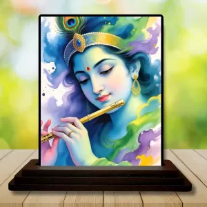Car Dashboard Lord Krishna Wooden Photo Stand 3x4 Inches, Compact & Stylish Spiritual Display For Car, Home & Office (Pack Of 1) (F49542) Car Dashboard Lord Krishna Wooden Photo Stand 3x4 Inches, Compact & Stylish Spiritual Display For Car, Home & Office (Pack Of 1) (F49542)