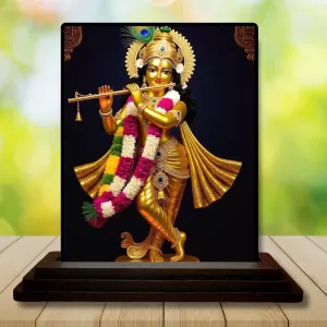 Car Dashboard Lord Krishna Wooden Photo Stand 3x4 Inches, Compact & Stylish Spiritual Display For Car, Home & Office (Pack Of 1) (F49553) Car Dashboard Lord Krishna Wooden Photo Stand 3x4 Inches, Compact & Stylish Spiritual Display For Car, Home & Office (Pack Of 1) (F49553)