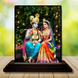 Car Dashboard Shree Krishna And Shree Radha Wooden Photo Stand 3x4 Inches, Compact & Stylish Spiritual Display For Car, Home & Office (Pack Of 1) (F49556) Car Dashboard Shree Krishna And Shree Radha Wooden Photo Stand 3x4 Inches, Compact & Stylish Spiritual Display For Car, Home & Office (Pack Of 1) (F49556)