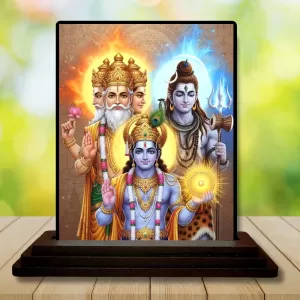 Car Dashboard Lord Brahma Lord Vishnu Lord Shiva Wooden Photo Stand 3x4 Inches, Compact & Stylish Spiritual Display For Car, Home & Office (Pack Of 1) (F49559) Car Dashboard Lord Brahma Lord Vishnu Lord Shiva Wooden Photo Stand 3x4 Inches, Compact & Stylish Spiritual Display For Car, Home & Office (Pack Of 1) (F49559)