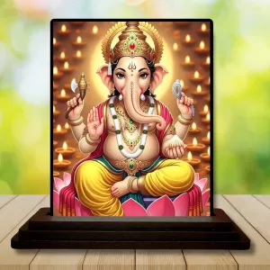Car Dashboard Lord Ganesha Wooden Photo Stand 3x4 Inches, Compact & Stylish Spiritual Display For Car, Home & Office (Pack Of 1) (F49564) Car Dashboard Lord Ganesha Wooden Photo Stand 3x4 Inches, Compact & Stylish Spiritual Display For Car, Home & Office (Pack Of 1) (F49564)