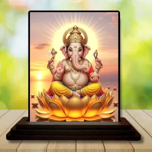 Car Dashboard Lord Ganesha Wooden Photo Stand 3x4 Inches, Compact & Stylish Spiritual Display For Car, Home & Office (Pack Of 1) (F49569) Car Dashboard Lord Ganesha Wooden Photo Stand 3x4 Inches, Compact & Stylish Spiritual Display For Car, Home & Office (Pack Of 1) (F49569)