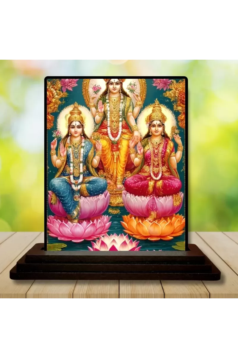 Car Dashboard Lord Ganesha Wooden Photo Stand  3x4 Inches, Compact & Stylish Spiritual Display For Car, Home & Office (Pack Of 1) (F49571)