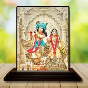 Car Dashboard Shree Krishna And Shree Radha Wooden Photo Stand 3x4 Inches, Compact & Stylish Spiritual Display For Car, Home & Office (Pack Of 1) (F49573) Car Dashboard Shree Krishna And Shree Radha Wooden Photo Stand 3x4 Inches, Compact & Stylish Spiritual Display For Car, Home & Office (Pack Of 1) (F49573)