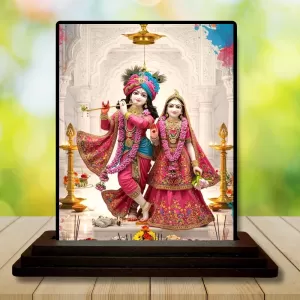 Car Dashboard Radha Shree Krishna Wooden Photo Stand 3x4 Inches, Compact & Stylish Spiritual Display For Car, Home & Office (Pack Of 1) (F49574) Car Dashboard Radha Shree Krishna Wooden Photo Stand 3x4 Inches, Compact & Stylish Spiritual Display For Car, Home & Office (Pack Of 1) (F49574)