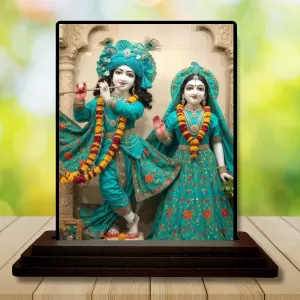 Car Dashboard Shree Krishna And Shree Radha Wooden Photo Stand 3x4 Inches, Compact & Stylish Spiritual Display For Car, Home & Office (Pack Of 1) (F49575) Car Dashboard Shree Krishna And Shree Radha Wooden Photo Stand 3x4 Inches, Compact & Stylish Spiritual Display For Car, Home & Office (Pack Of 1) (F49575)