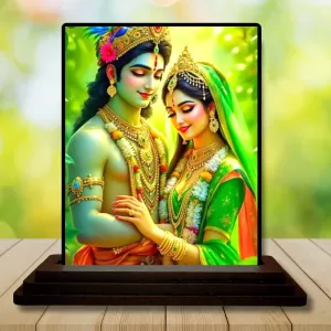 Car Dashboard Shree Krishna And Shree Radha Wooden Photo Stand 3x4 Inches, Compact & Stylish Spiritual Display For Car, Home & Office (Pack Of 1) (F49577) Car Dashboard Shree Krishna And Shree Radha Wooden Photo Stand 3x4 Inches, Compact & Stylish Spiritual Display For Car, Home & Office (Pack Of 1) (F49577)
