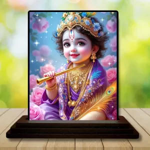 Car Dashboard Shree Krishna Wooden Photo Stand 3x4 Inches, Compact & Stylish Spiritual Display For Car, Home & Office (Pack Of 1) (F49579) Car Dashboard Shree Krishna Wooden Photo Stand 3x4 Inches, Compact & Stylish Spiritual Display For Car, Home & Office (Pack Of 1) (F49579)