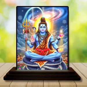 Car Dashboard Lord Shiva Wooden Photo Stand 3x4 Inches, Compact & Stylish Spiritual Display For Car, Home & Office (Pack Of 1) (F49582) Car Dashboard Lord Shiva Wooden Photo Stand 3x4 Inches, Compact & Stylish Spiritual Display For Car, Home & Office (Pack Of 1) (F49582)