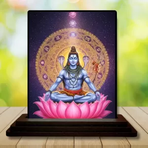 Car Dashboard Lord Shiva Wooden Photo Stand 3x4 Inches, Compact & Stylish Spiritual Display For Car, Home & Office (Pack Of 1) (F49585) Car Dashboard Lord Shiva Wooden Photo Stand 3x4 Inches, Compact & Stylish Spiritual Display For Car, Home & Office (Pack Of 1) (F49585)