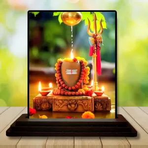 Car Dashboard Mahadeb Linga Wooden Photo Stand 3x4 Inches, Compact & Stylish Spiritual Display For Car, Home & Office (Pack Of 1) (F49586) Car Dashboard Mahadeb Linga Wooden Photo Stand 3x4 Inches, Compact & Stylish Spiritual Display For Car, Home & Office (Pack Of 1) (F49586)