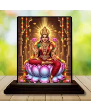 Car Dashboard Lord Ganesha Wooden Photo Stand  3x4 Inches, Compact & Stylish Spiritual Display For Car, Home & Office (Pack Of 1) (F49590)