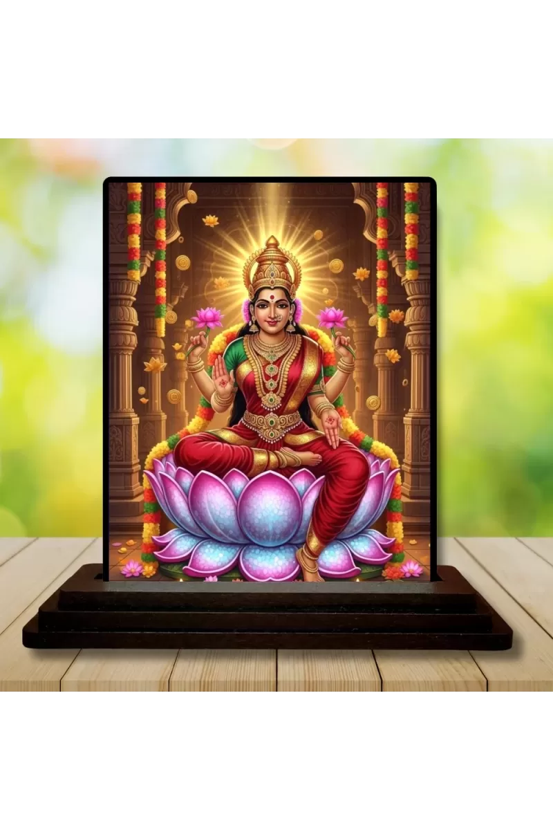 Car Dashboard Lord Ganesha Wooden Photo Stand  3x4 Inches, Compact & Stylish Spiritual Display For Car, Home & Office (Pack Of 1) (F49590)