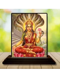 Car Dashboard Lord Ganesha Wooden Photo Stand  3x4 Inches, Compact & Stylish Spiritual Display For Car, Home & Office (Pack Of 1) (F49591)