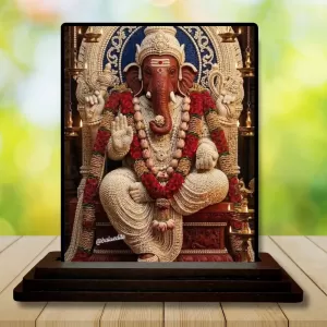 Car Dashboard Ganesha Wooden Photo Stand 3x4 Inches, Compact & Stylish Spiritual Display For Car, Home & Office (Pack Of 1) (F49602) Car Dashboard Ganesha Wooden Photo Stand 3x4 Inches, Compact & Stylish Spiritual Display For Car, Home & Office (Pack Of 1) (F49602)